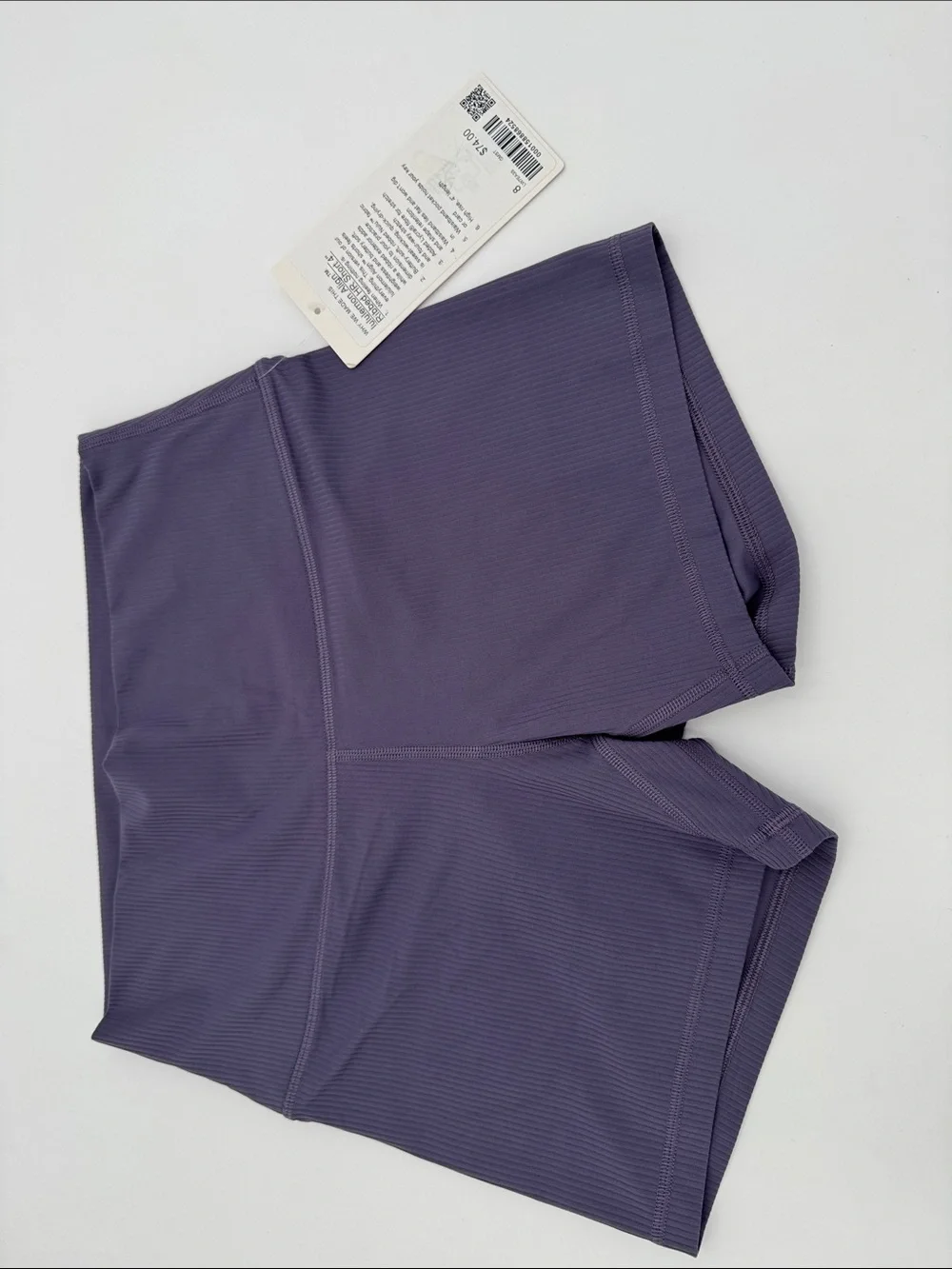 lululemon athletica High-Waist Ribbed Deep Purple Shorts